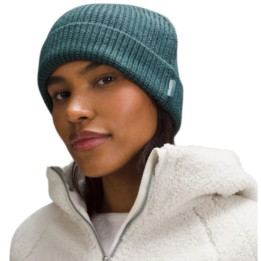 LULULEMON Close-Fit Wool-Blend Ribbed Knit Beanie Heathered Storm Teal